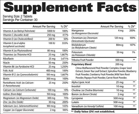 Mens Multi Vitamin + Test - 60 ct